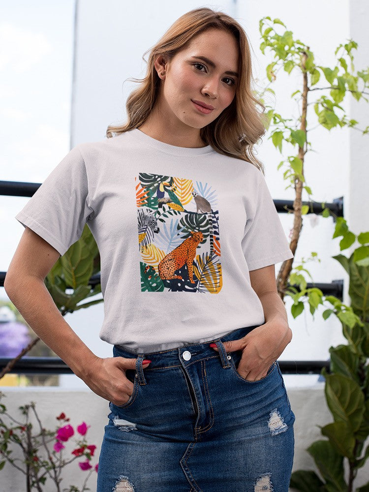 Jungle Jumble Collection. B T-shirt -Victoria Borges Designs