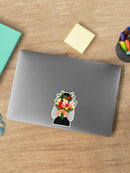 A Woman. Holding Flowers Sticker -Victoria Borges Designs