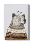Fair Isle Bear I Wall Art -Victoria Borges Designs