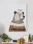 Fair Isle Bear I Wall Art -Victoria Borges Designs