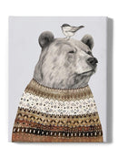Fair Isle Bear I Wall Art -Victoria Borges Designs