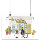 Biking Near The Florist Wall Art -Victoria Borges Designs