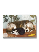 Sleeping Cat And Dog Wall Art -Victoria Borges Designs