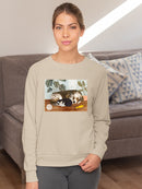 Adorable Dog And Cat Sleeping Sweatshirt -Victoria Borges Designs