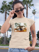 Adorable Dog And Cat Sleeping T-shirt -Victoria Borges Designs