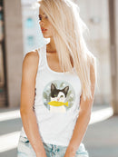 Cat Holding A Fish T-shirt -Victoria Borges Designs