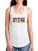 Spiffy Animals D. Racerback Tank -Victoria Borges Designs