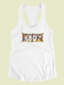 Spiffy Animals D. Racerback Tank -Victoria Borges Designs