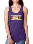 Spiffy Animals D. Racerback Tank -Victoria Borges Designs