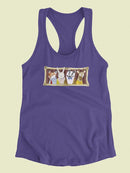 Spiffy Animals D. Racerback Tank -Victoria Borges Designs