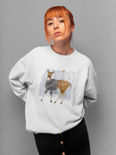 Cozy Woodland Animal Iii Sweatshirt -Victoria Borges Designs