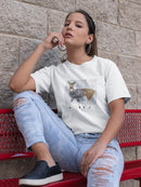 Cozy Woodland Animal Iii T-shirt -Victoria Borges Designs