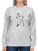 Protea On Linen Ii Sweatshirt -Vision Studio Designs