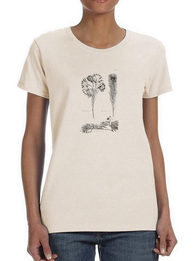 Protea On Linen I T-shirt -Vision Studio Designs