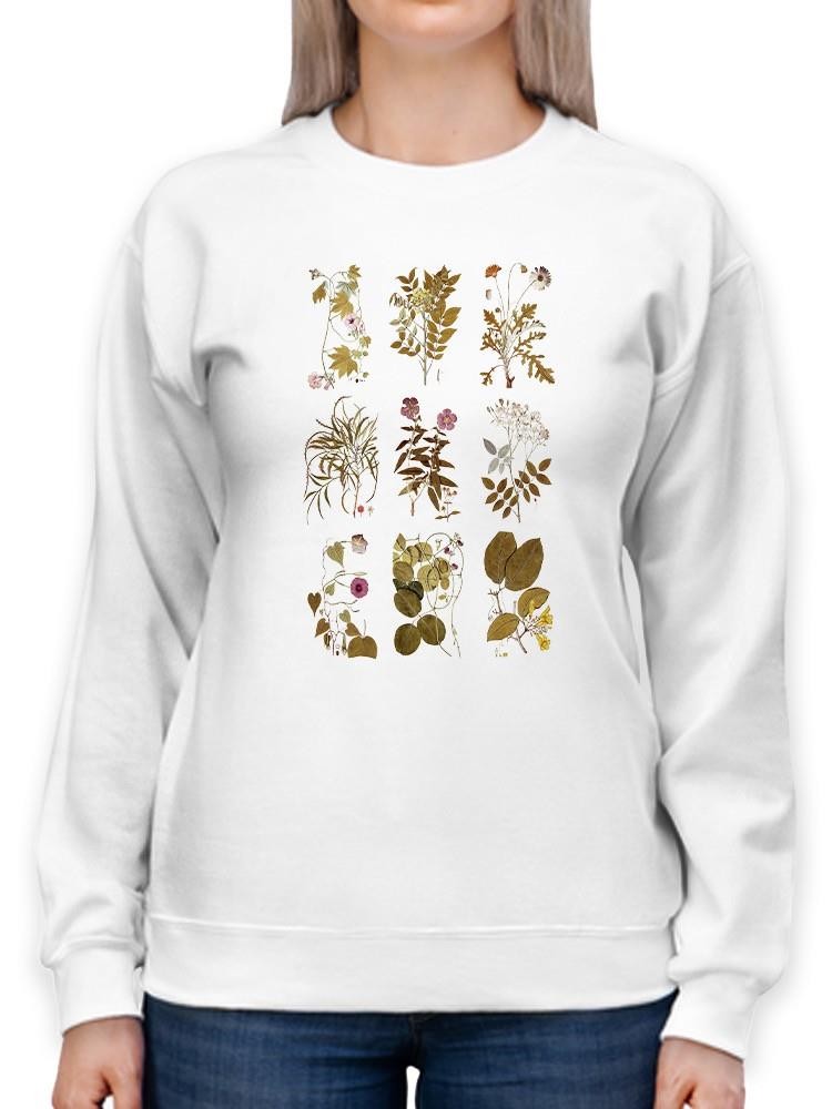 Antique Floral Grid Ii Sweatshirt -Vision Studio Designs