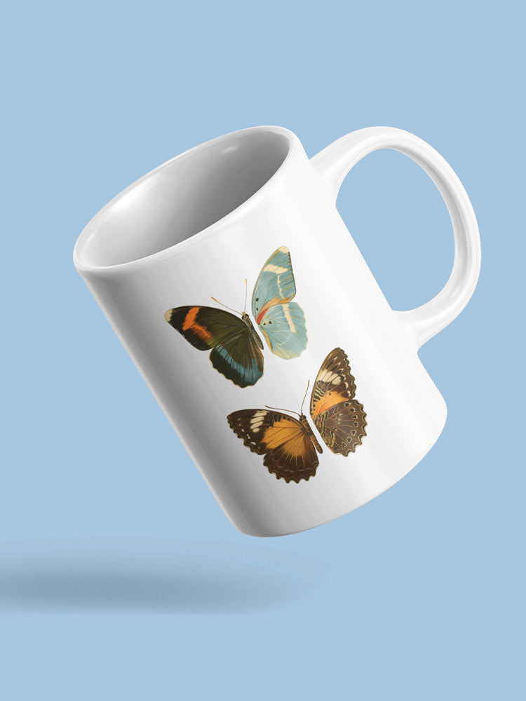 Antique Blue Butterflies Iii Mug -Vision Studio Designs