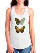 Antique Blue Butterflies Iii T-shirt -Vision Studio Designs