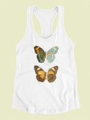 Antique Blue Butterflies Iii T-shirt -Vision Studio Designs