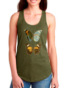 Antique Blue Butterflies Iii T-shirt -Vision Studio Designs