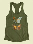 Antique Blue Butterflies Iii T-shirt -Vision Studio Designs