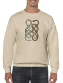 Antique Snakes Iv. Sweatshirt -Vision Studio Designs