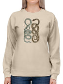 Antique Snakes Iv. Sweatshirt -Vision Studio Designs