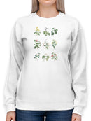 Soft Botanical Chart. Sweatshirt -Vision Studio Designs