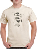 Waterbird Sketchbook Ii T-shirt -Vision Studio Designs