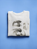 Waterbird Sketchbook Ii Sweatshirt -Vision Studio Designs