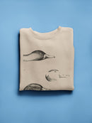 Waterbird Sketchbook Iv. Sweatshirt -Vision Studio Designs