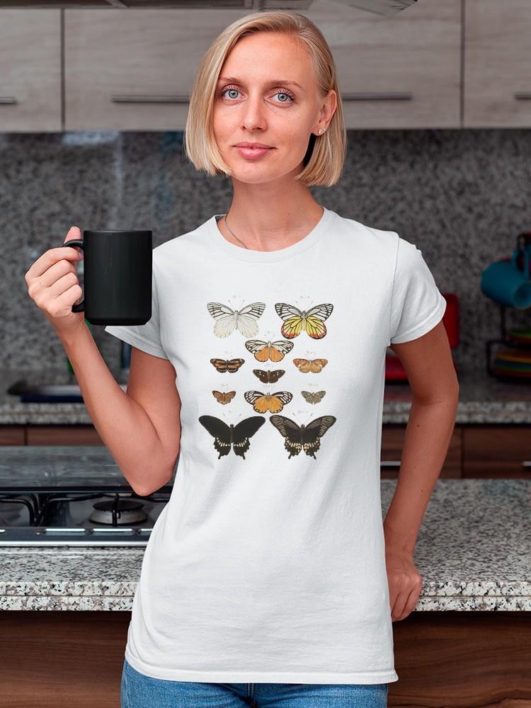Vintage Butterflies Iii T-shirt -Vision Studio Designs