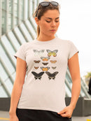 Vintage Butterflies Iii T-shirt -Vision Studio Designs