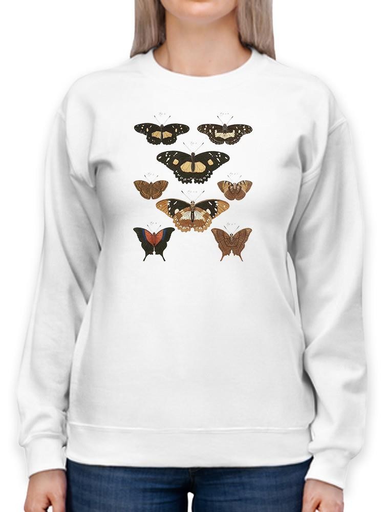 Vintage Butterflies V Sweatshirt -Vision Studio Designs