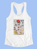 Floral Charts Racerback Tank -Vision Studio Designs