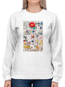 Floral Charts Sweatshirt -Vision Studio Designs