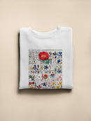 Floral Charts Sweatshirt -Vision Studio Designs