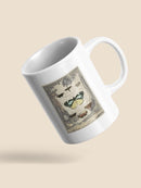 Vintage Butterfly Bookplate Mug -Vision Studio Designs