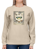 Vintage Butterfly Bookplate. Sweatshirt -Vision Studio Designs