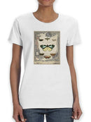 Vintage Butterfly Bookplate. T-shirt -Vision Studio Designs