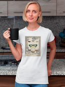 Vintage Butterfly Bookplate. T-shirt -Vision Studio Designs