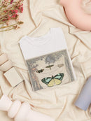 Vintage Butterfly Bookplate. T-shirt -Vision Studio Designs