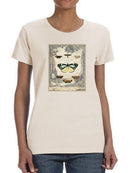 Vintage Butterfly Bookplate. T-shirt -Vision Studio Designs