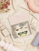 Vintage Butterfly Bookplate. T-shirt -Vision Studio Designs