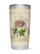Vintage Rose Bookplate Tumbler -Vision Studio Designs