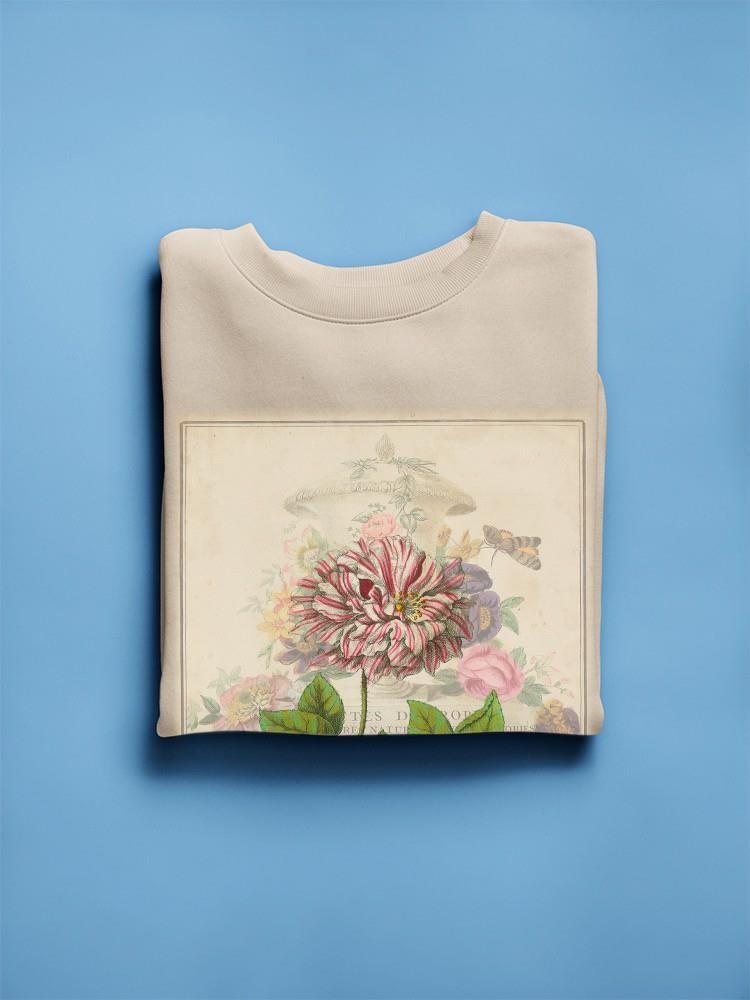 Vintage Rose Bookplate. Sweatshirt -Vision Studio Designs