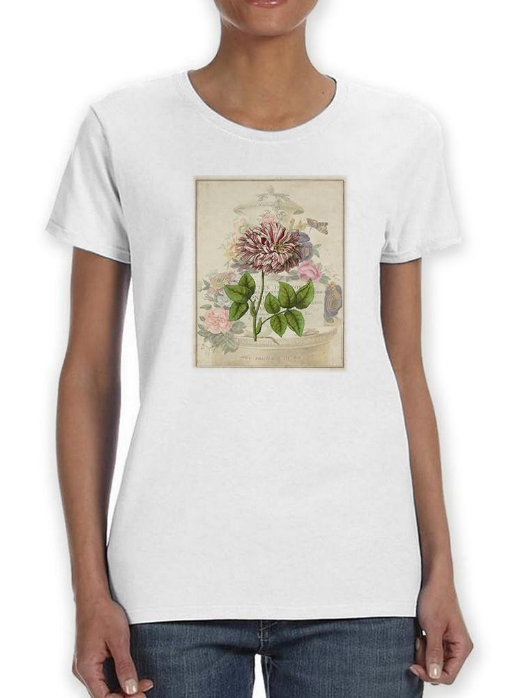 Vintage Rose Bookplate. T-shirt -Vision Studio Designs