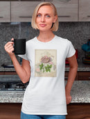 Vintage Rose Bookplate. T-shirt -Vision Studio Designs