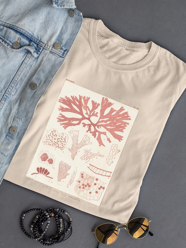 Antique Coral Seaweed Iii T-shirt -Vision Studio Designs