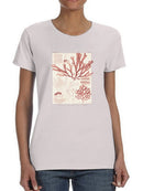 Antique Coral Seaweed Iv T-shirt -Vision Studio Designs