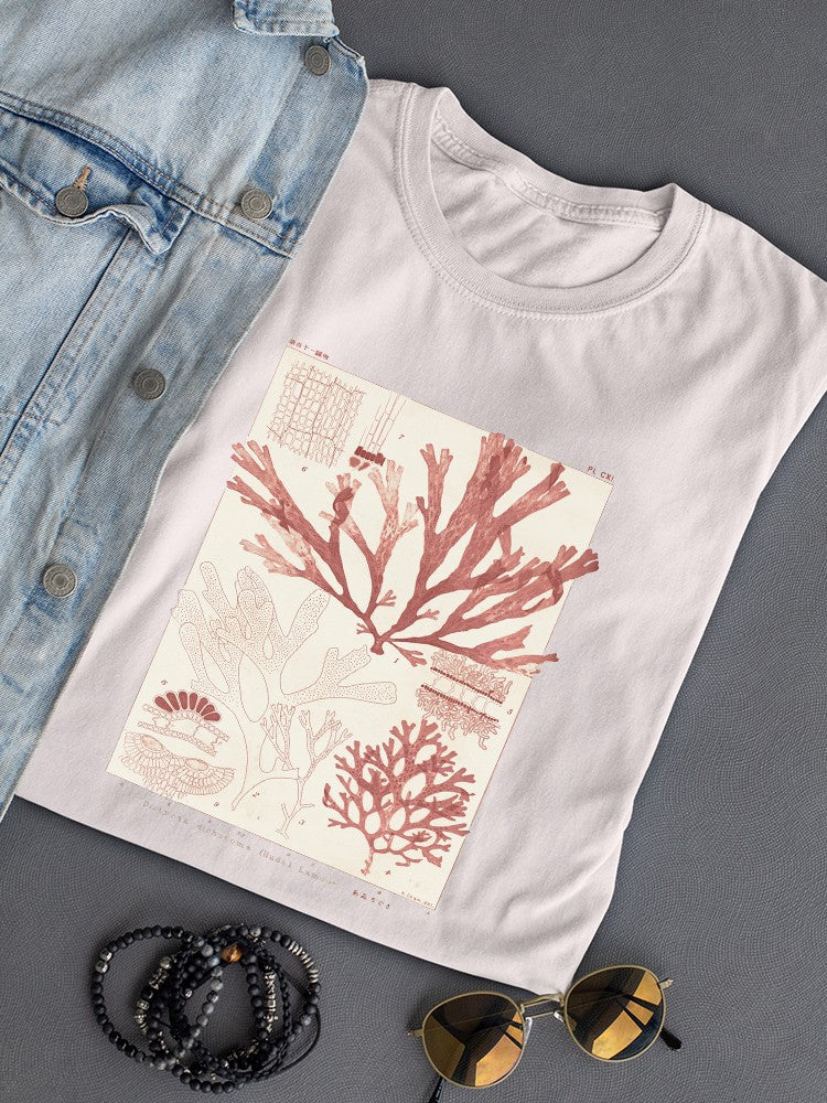 Antique Coral Seaweed Iv T-shirt -Vision Studio Designs
